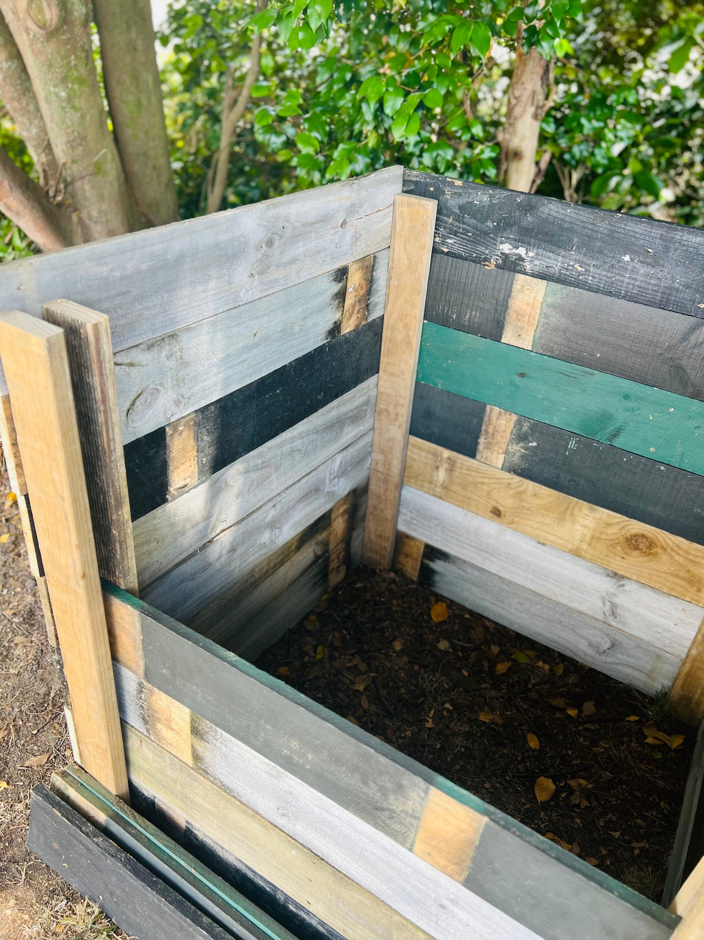 Wooden Compost Bin - 1sqm Slot System