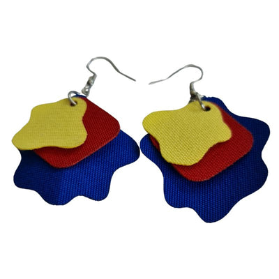 Bright Fabric 'Splodge' Earrings