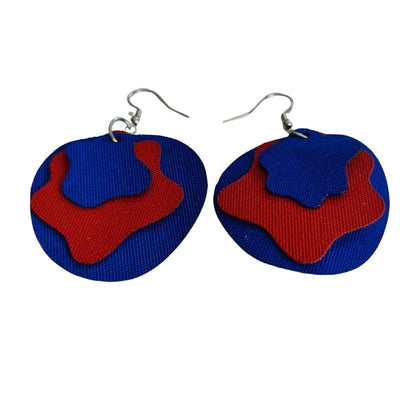 Bright Fabric 'Splodge' Earrings