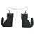 Playful Cat Wooden Earrings