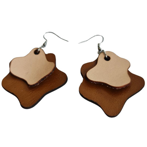 Leather 'Splodge' Earrings