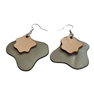 Leather 'Splodge' Earrings