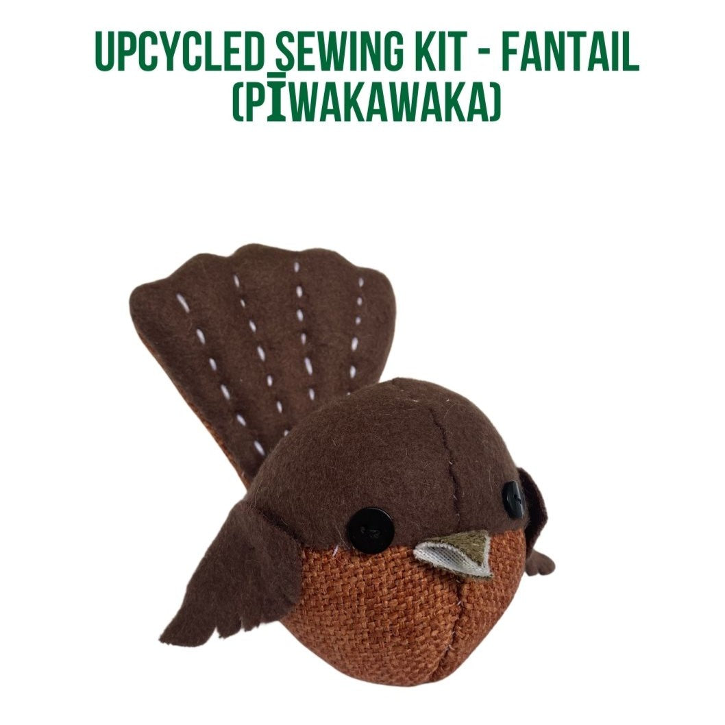 DIY Upcycle Pīwakawaka  Toy Sewing Kit