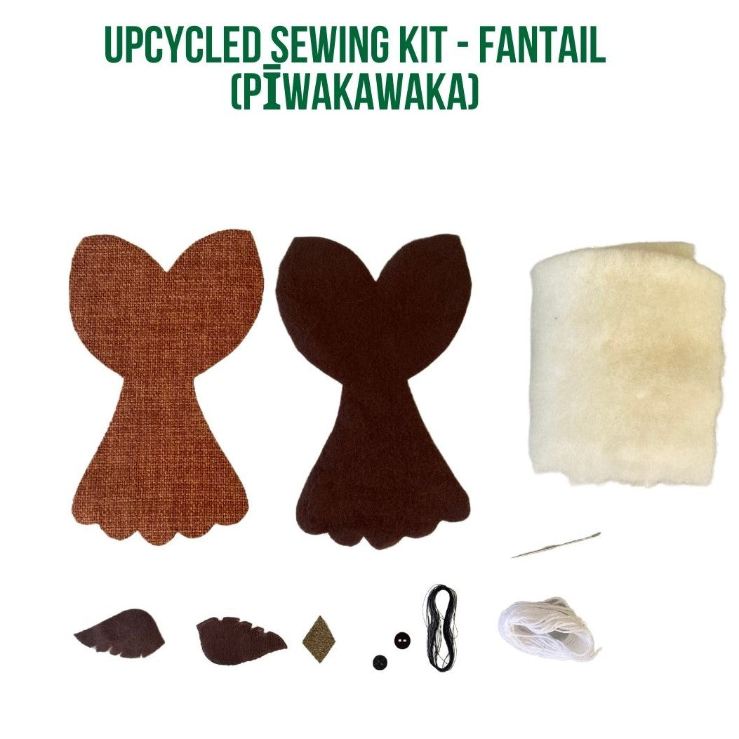 DIY Upcycle Pīwakawaka  Toy Sewing Kit