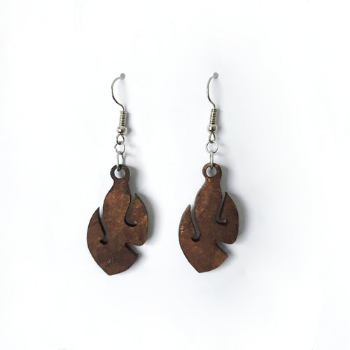 Wooden Fish Hook Earrings