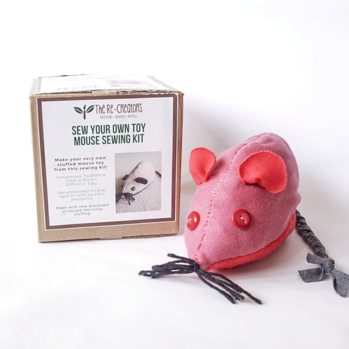 Upcycled Computer Mouse DIY Upcycle Mouse Toy Sewing Kit – The Re-Creators
