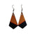 Two Tone Kite Earrings - colour bottom