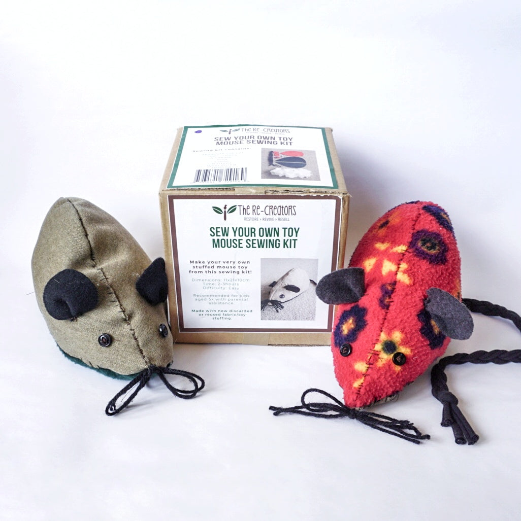 DIY Upcycle Mouse Toy Sewing Kit